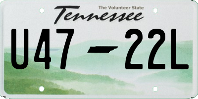 TN license plate U4722L