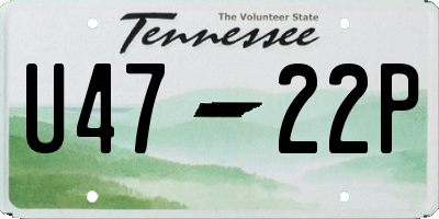 TN license plate U4722P