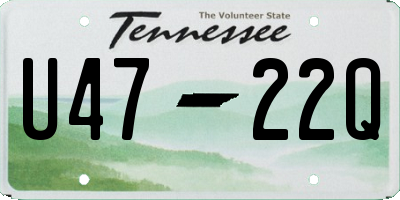 TN license plate U4722Q