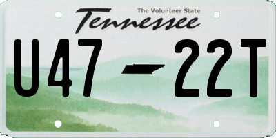 TN license plate U4722T