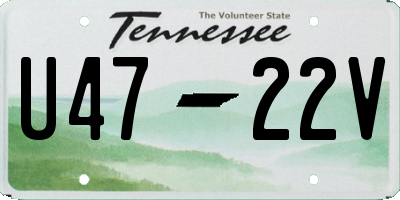 TN license plate U4722V