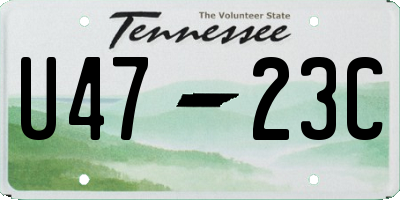 TN license plate U4723C