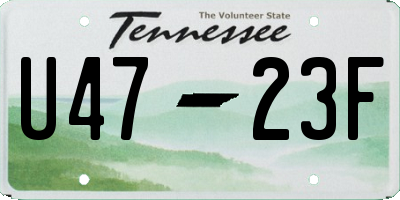 TN license plate U4723F