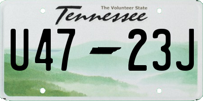 TN license plate U4723J