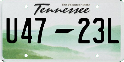 TN license plate U4723L