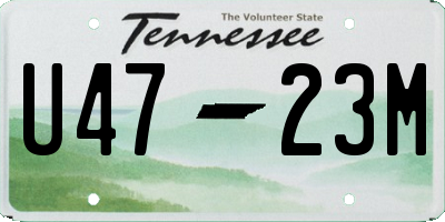 TN license plate U4723M