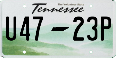 TN license plate U4723P