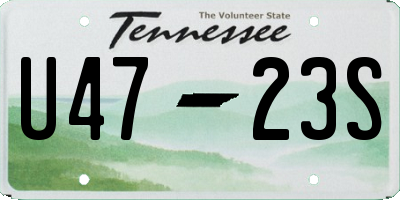 TN license plate U4723S