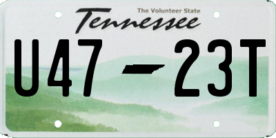 TN license plate U4723T