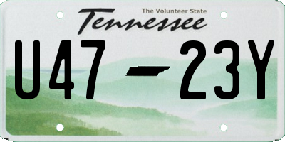 TN license plate U4723Y