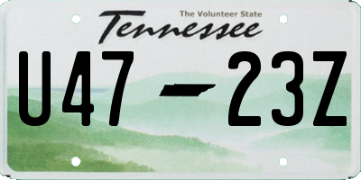 TN license plate U4723Z