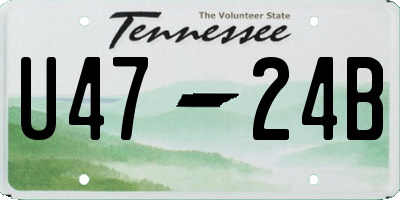 TN license plate U4724B