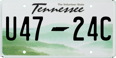 TN license plate U4724C