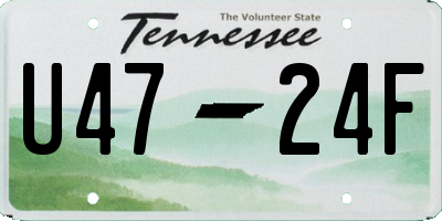 TN license plate U4724F