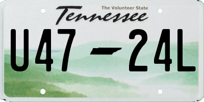 TN license plate U4724L