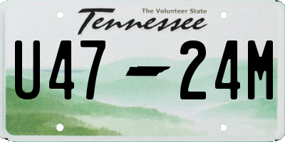 TN license plate U4724M