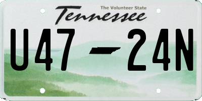 TN license plate U4724N