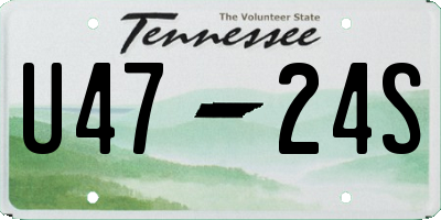 TN license plate U4724S