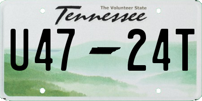 TN license plate U4724T