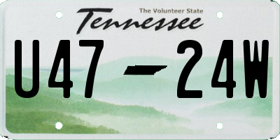 TN license plate U4724W
