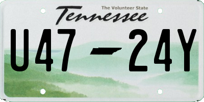 TN license plate U4724Y