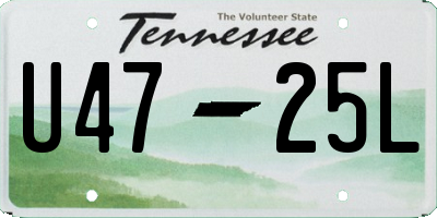 TN license plate U4725L