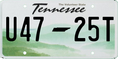 TN license plate U4725T