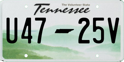 TN license plate U4725V