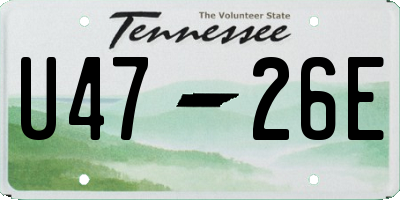 TN license plate U4726E