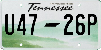 TN license plate U4726P