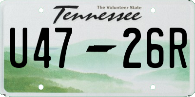 TN license plate U4726R