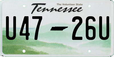 TN license plate U4726U