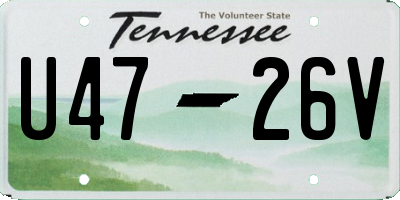 TN license plate U4726V
