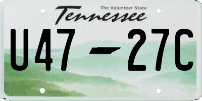 TN license plate U4727C