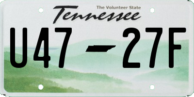 TN license plate U4727F