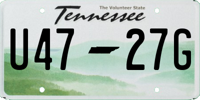 TN license plate U4727G