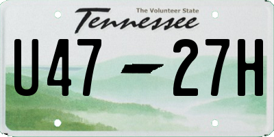 TN license plate U4727H