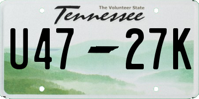 TN license plate U4727K