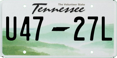 TN license plate U4727L