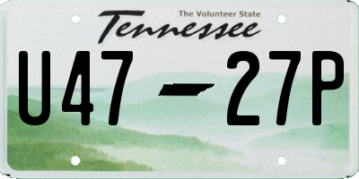 TN license plate U4727P