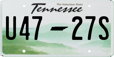 TN license plate U4727S