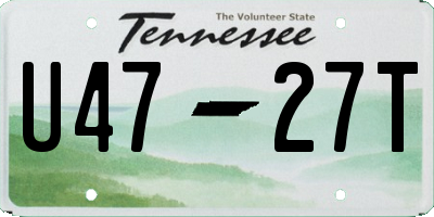 TN license plate U4727T