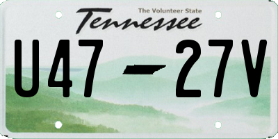 TN license plate U4727V