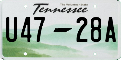 TN license plate U4728A