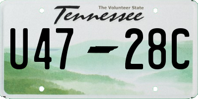 TN license plate U4728C