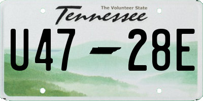 TN license plate U4728E