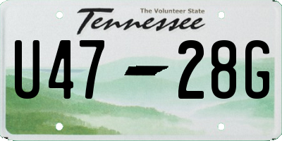 TN license plate U4728G