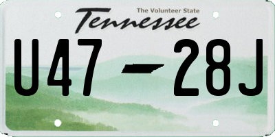 TN license plate U4728J