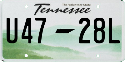 TN license plate U4728L
