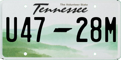 TN license plate U4728M